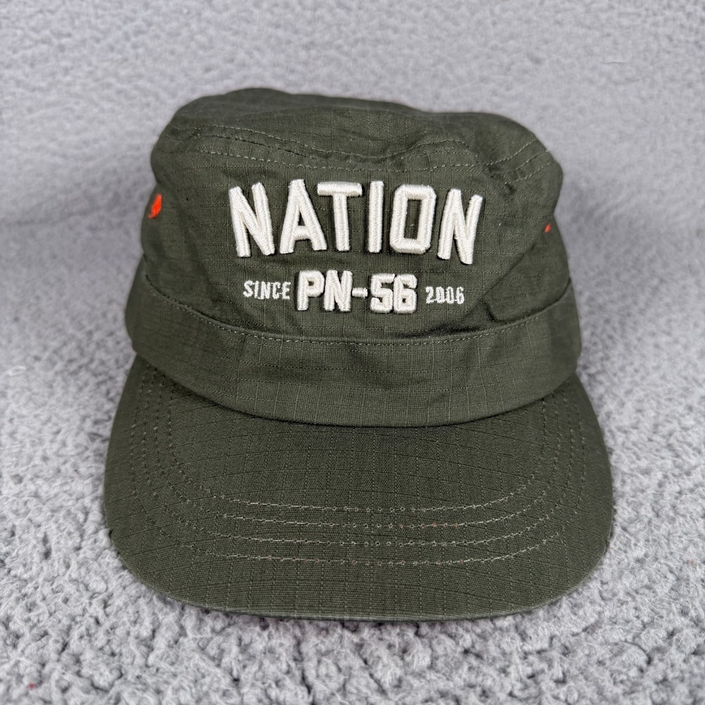 Parish Nation Military Style Cap Strapback Hat Ripstop Unisex Green One Size